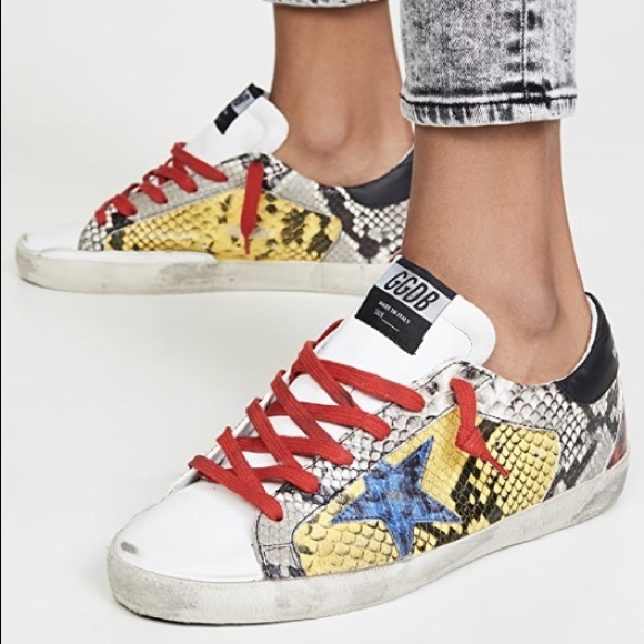 Golden Goose Shoes - Golden Goose Superstar Sneakers Snake Patchwork